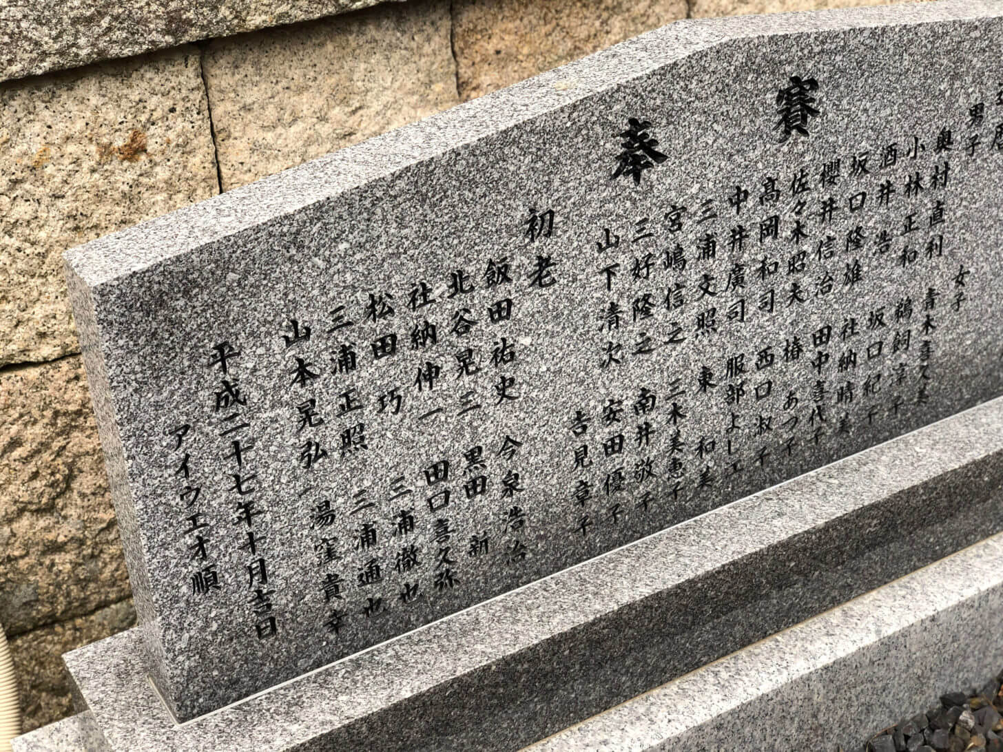 栗東・大野神社の奉納者名