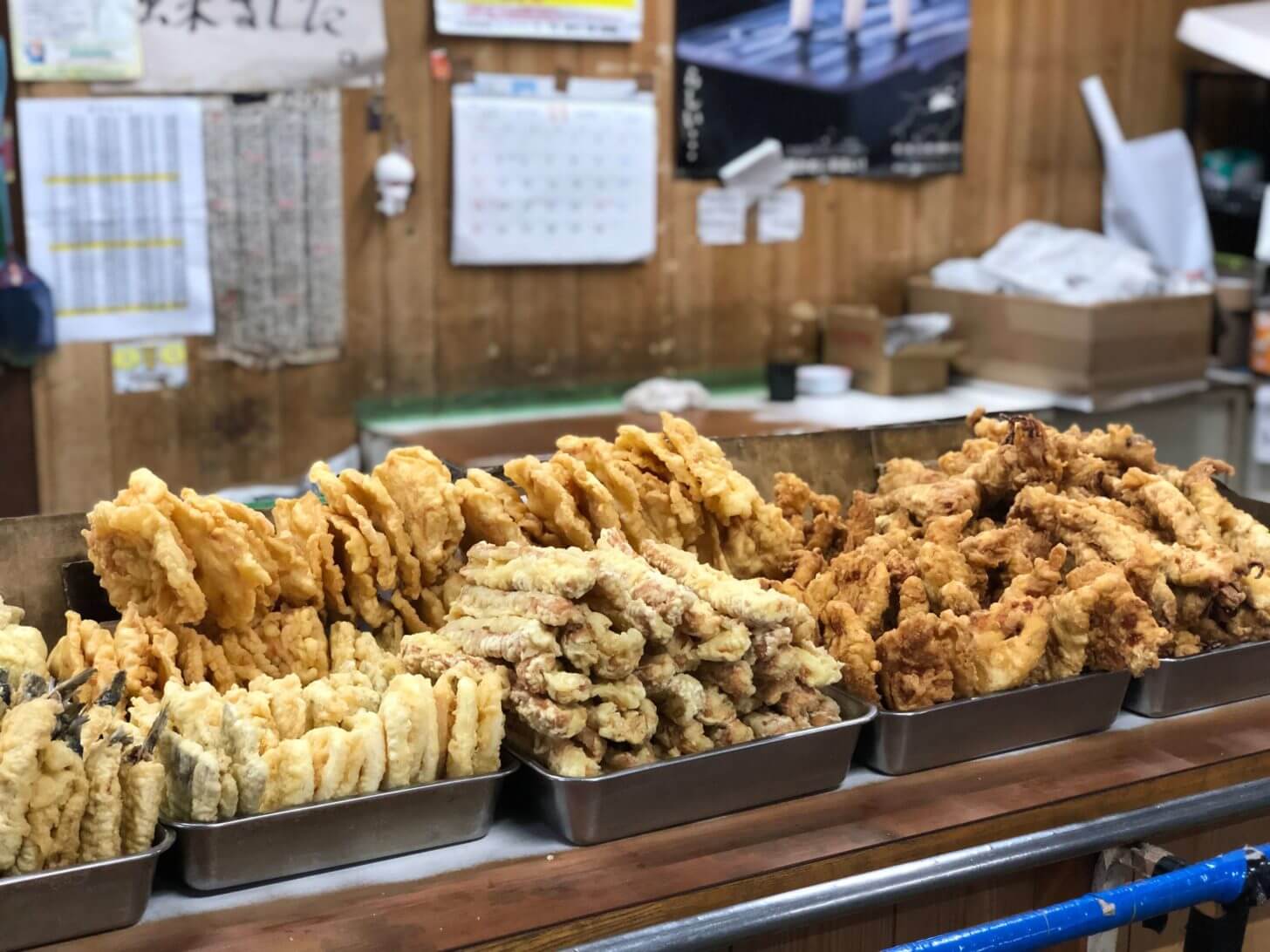 山内うどんのトッピング揚げ物