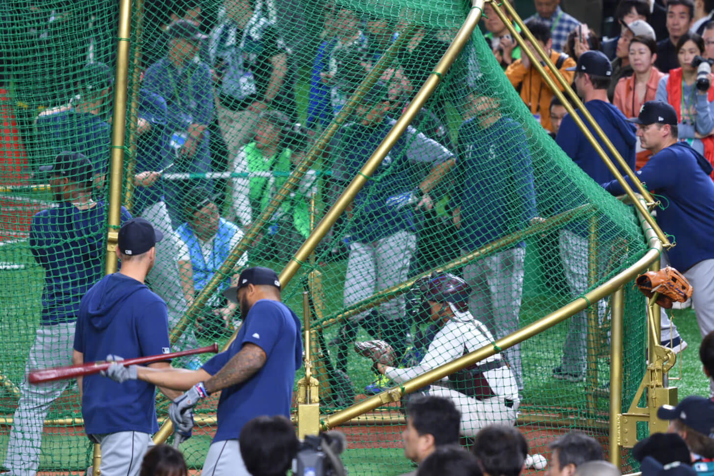 イチロー引退試合の試合前練習風景