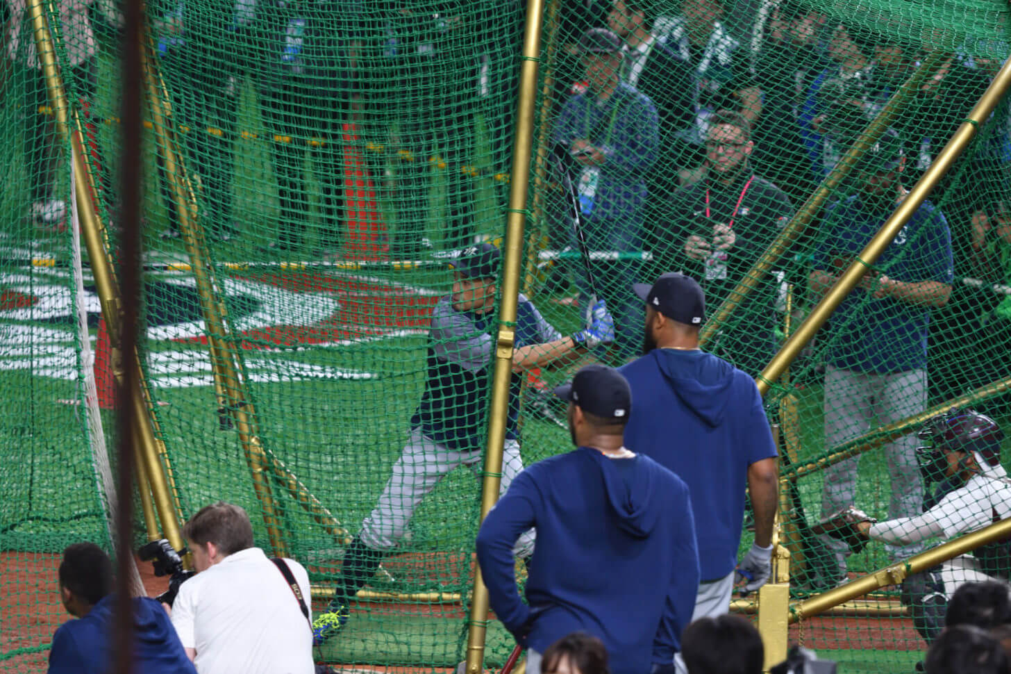 イチロー引退試合の試合前練習風景