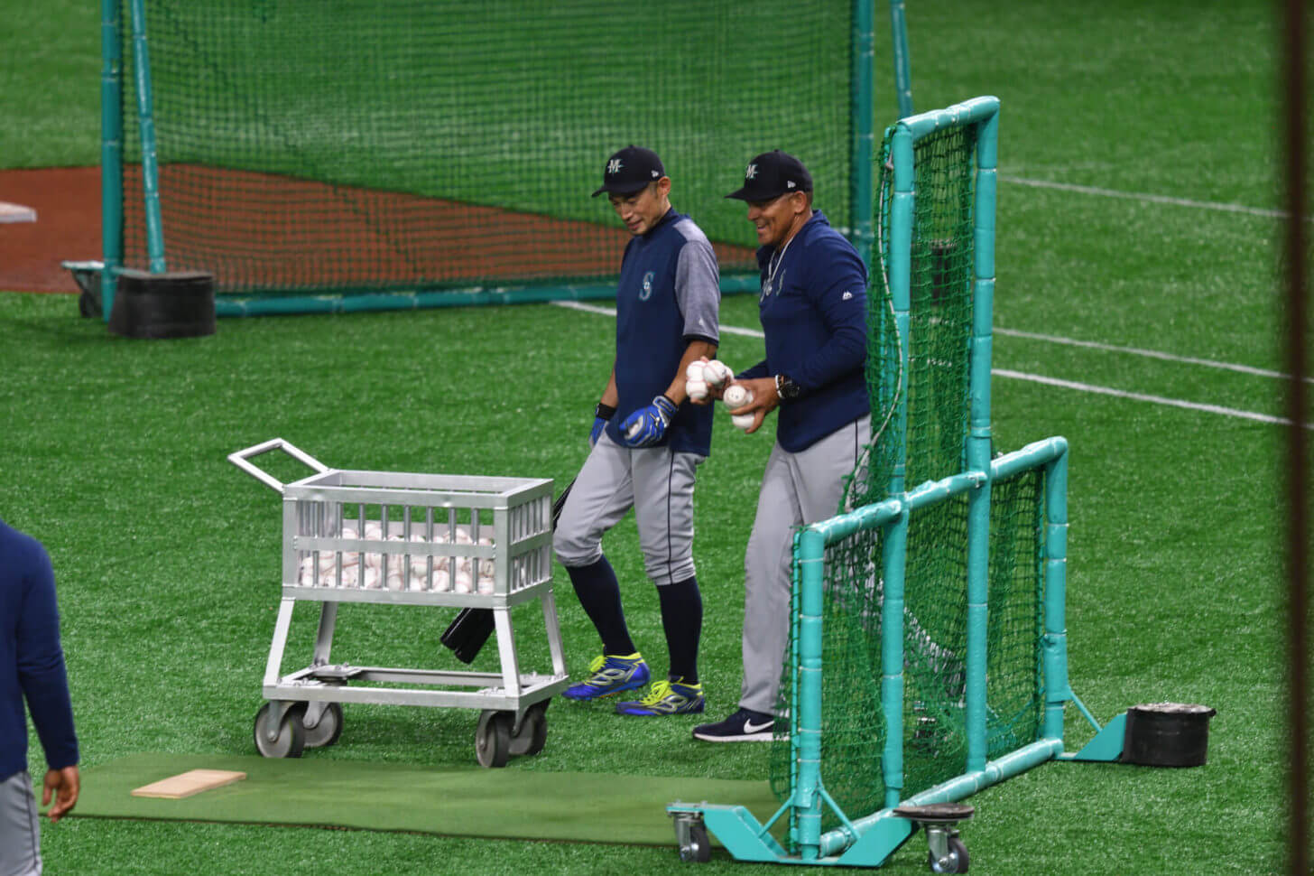 イチロー引退試合の試合前練習風景