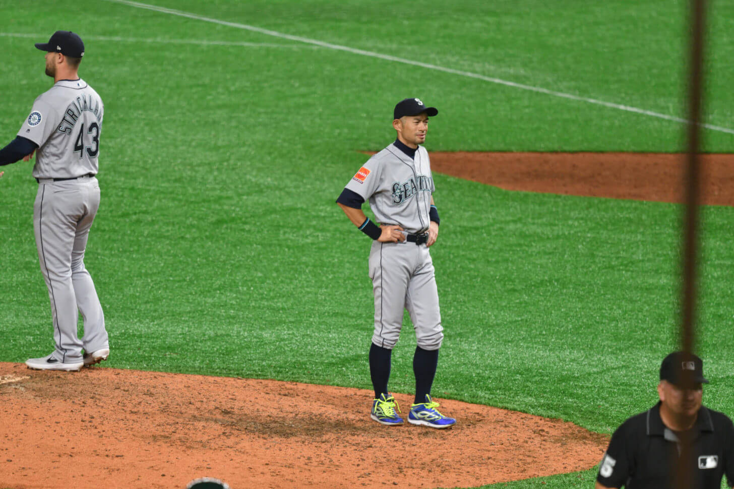 引退試合終了直後のイチロー