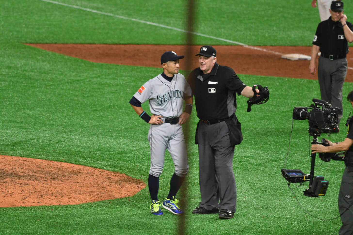 引退試合終了直後のイチロー