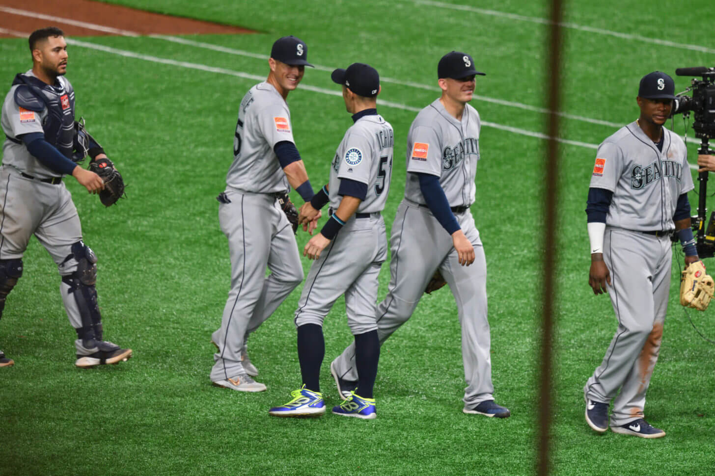 引退試合終了直後のイチロー