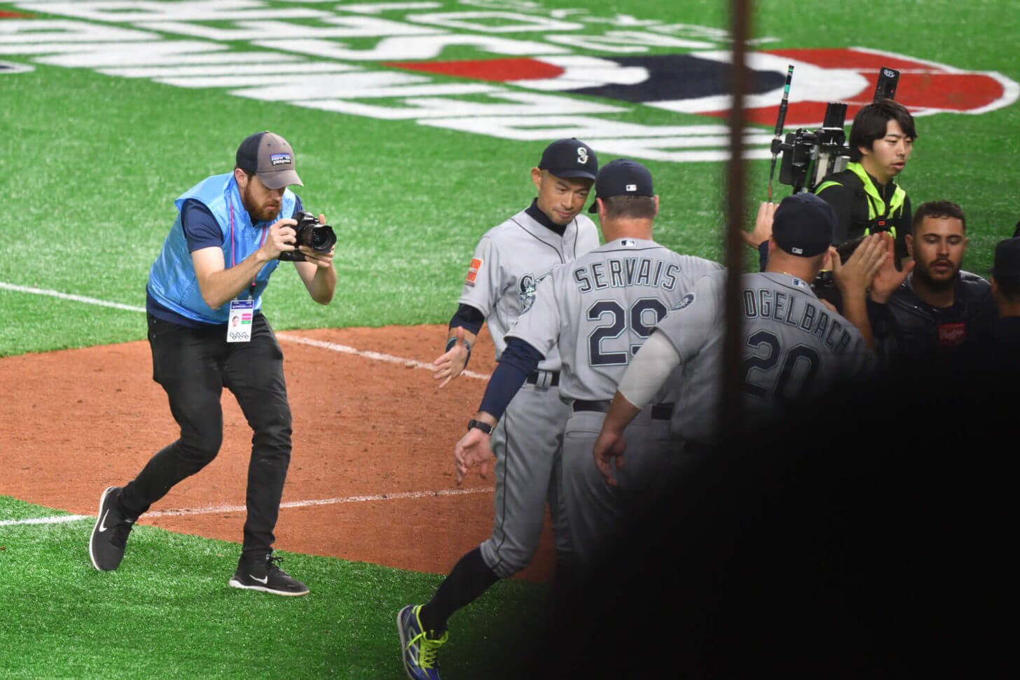 引退試合終了直後のイチロー