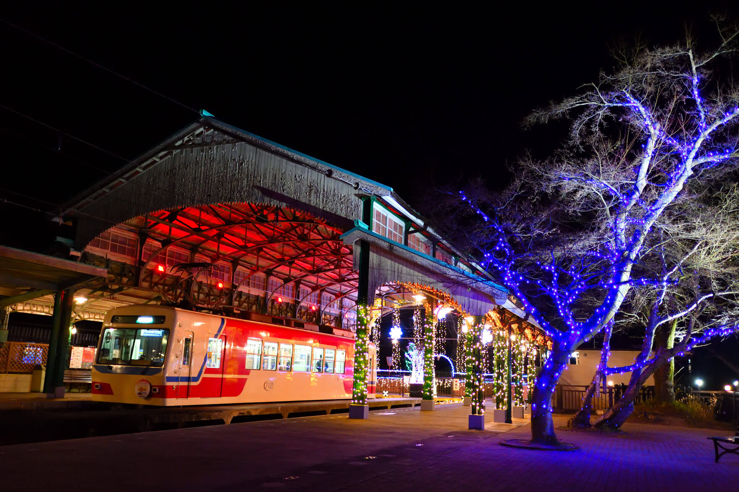 叡電八瀬比叡山口駅・Illumi-station（イルミステーション）