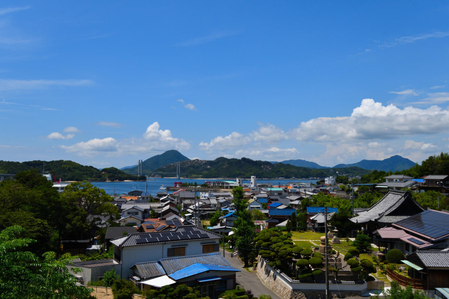 下弓削地区にある潮音寺からの風景