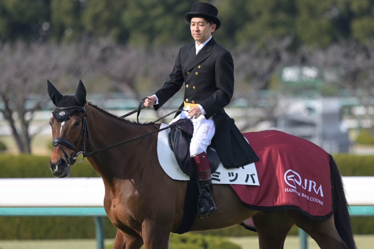 2023年3月4日、誘導馬に騎乗する福永祐一元騎手