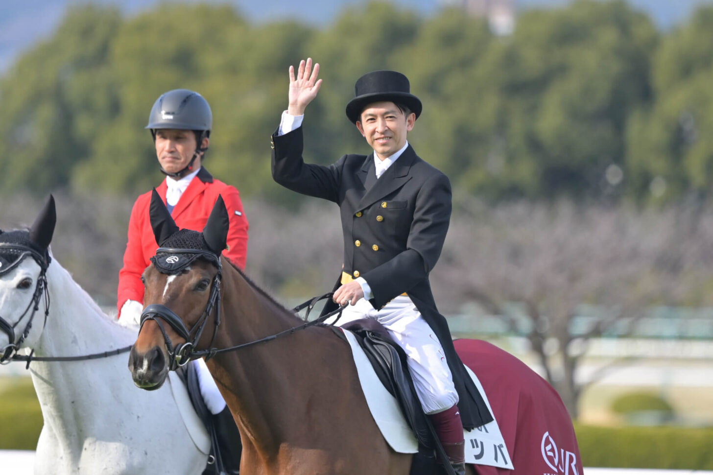 2023年3月4日、誘導馬に騎乗する福永祐一元騎手