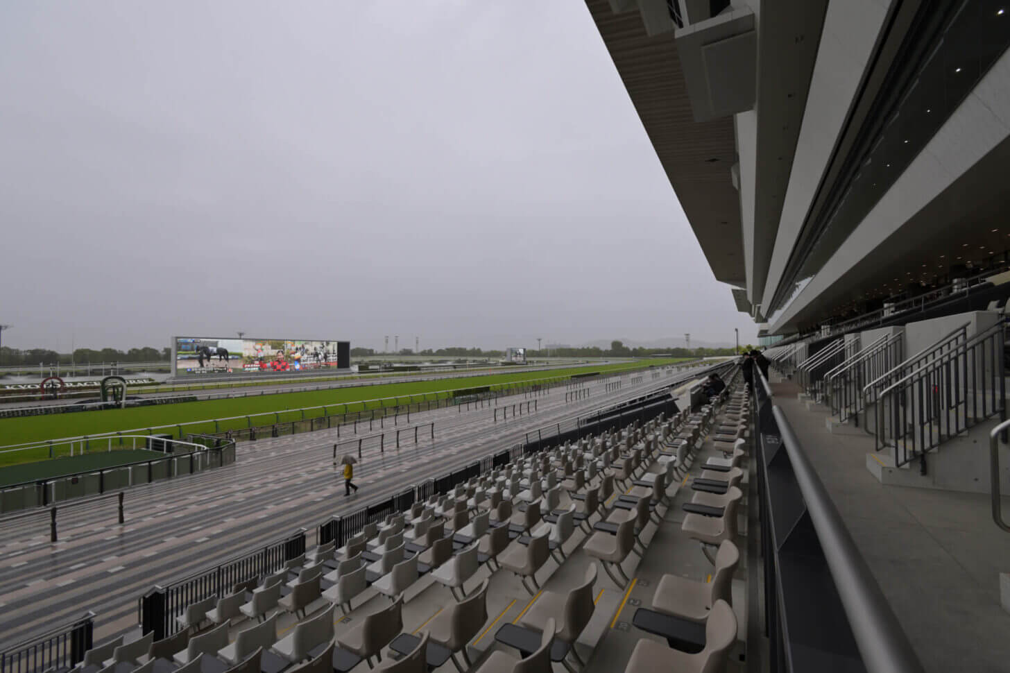 新スタンド（ゴールサイド）から見る京都競馬場