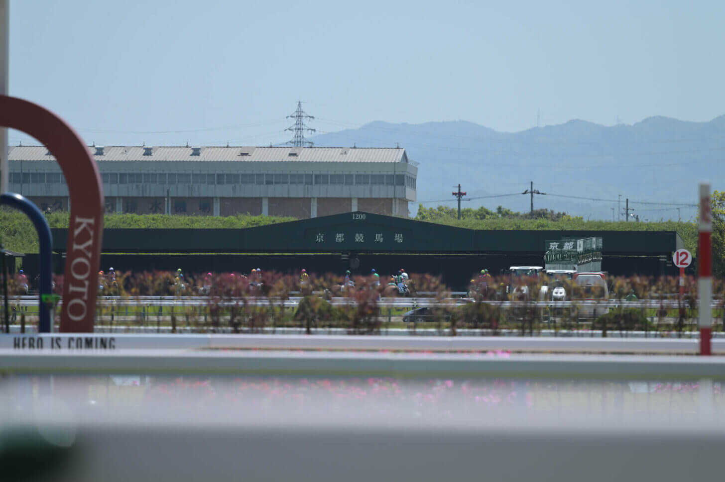 京都競馬場 芝1200mスタート前