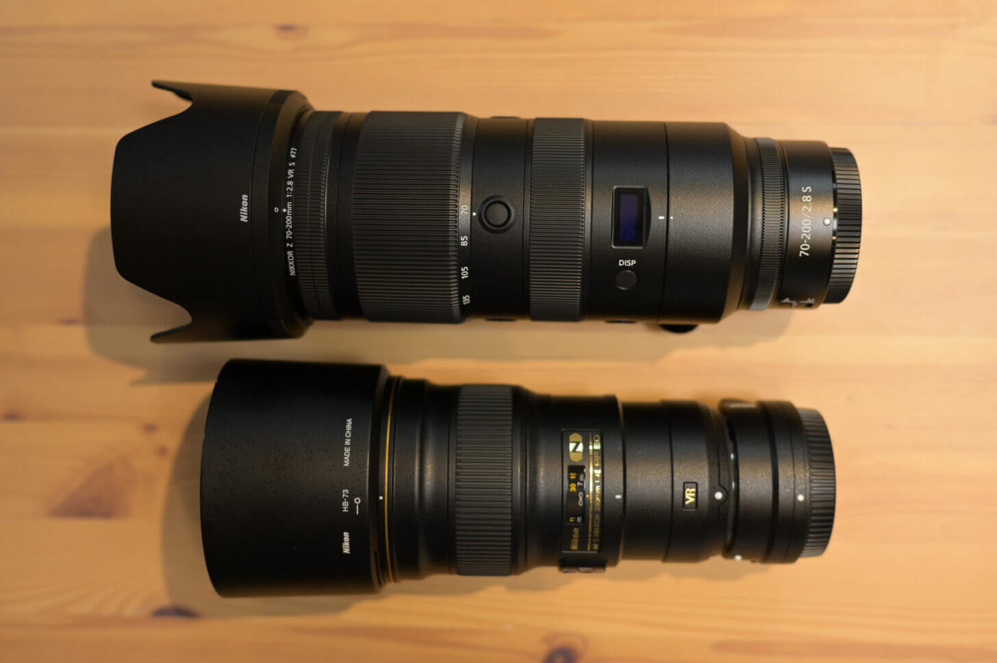 NIKKOR Z 70-200mm f/2.8 VR SとAF-S NIKKOR 300mm f/4E PF ED VRの比較