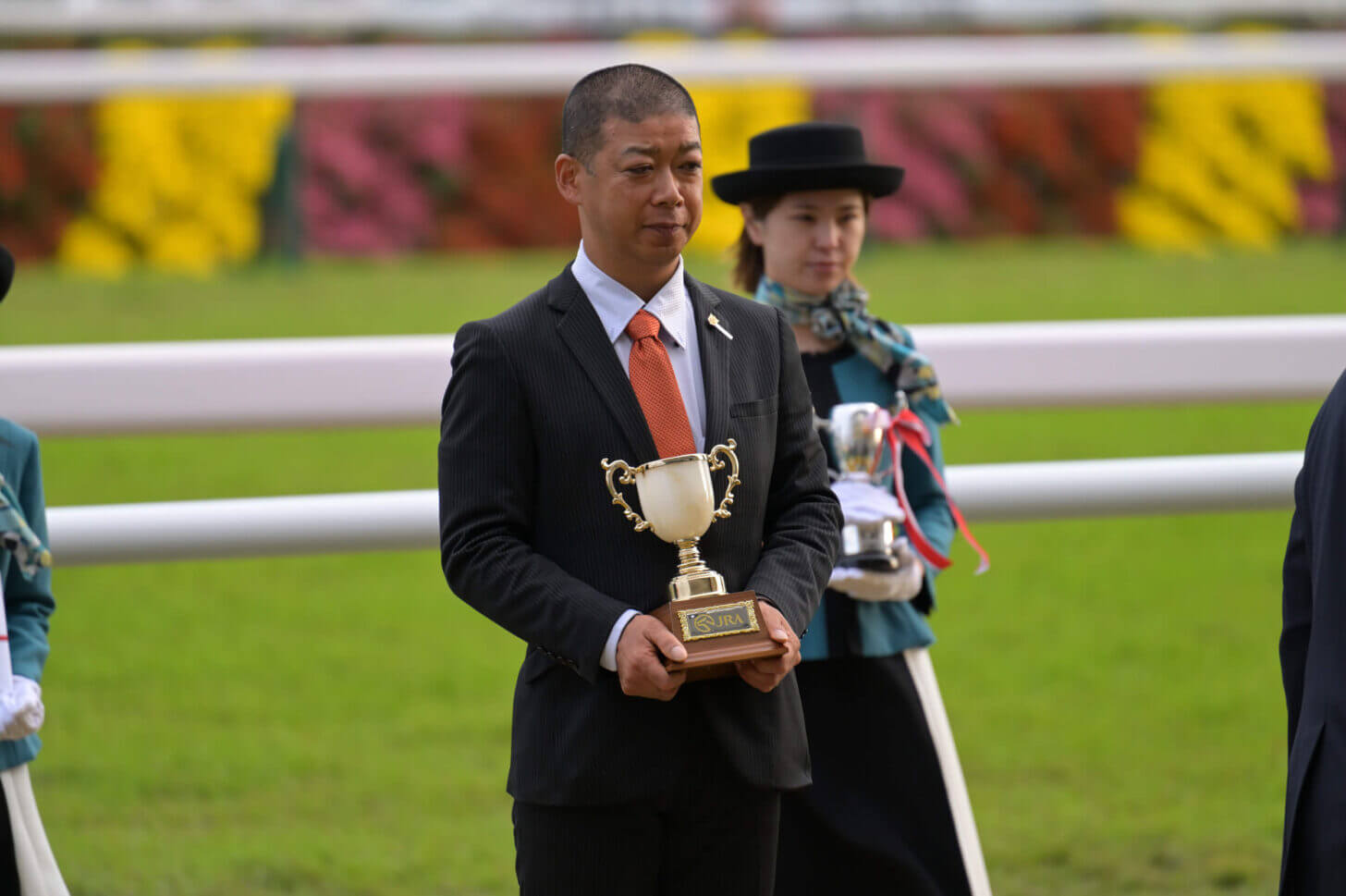 ジャンタルマンタル デイリー杯2歳S ウィナーズサークルでの高野先生