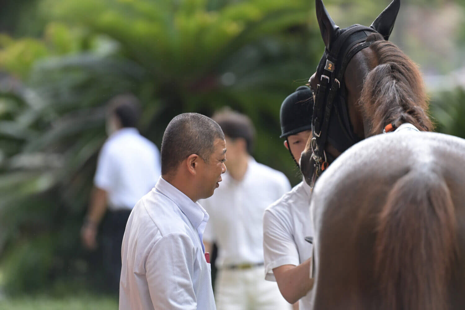 レイナドラーダ 2024年7月21日未勝利戦パドックでの高野先生